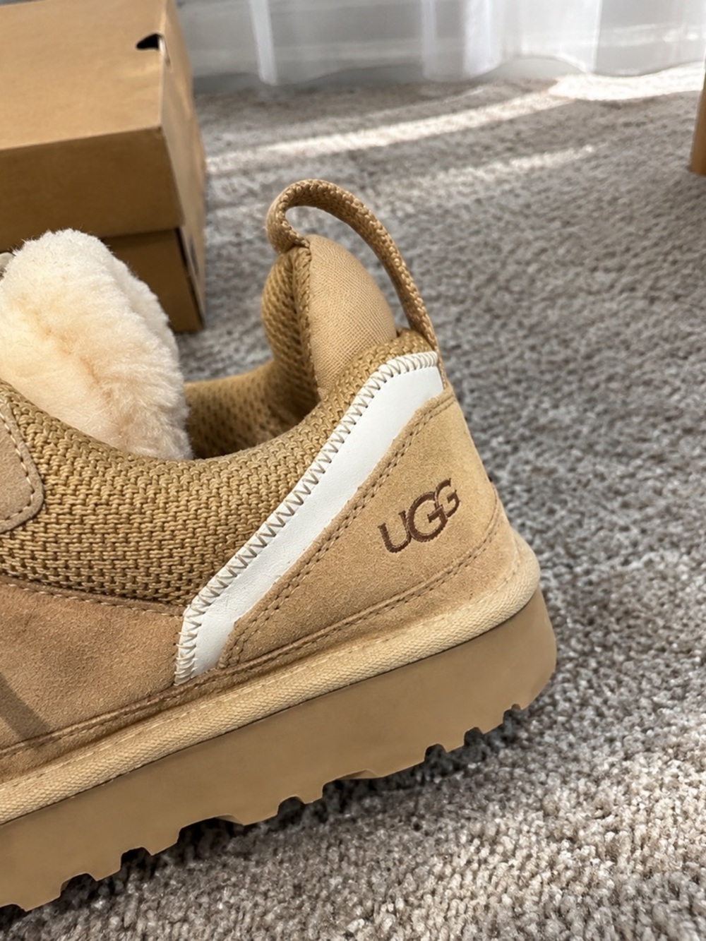 UGG Kids Chestnut Slip-On Shearling-Lined Shoe